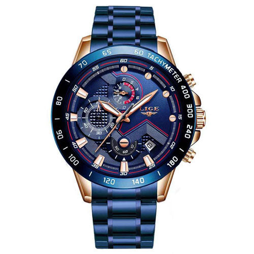 Herren Sportchronograph Edelstahl