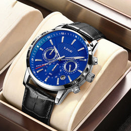 Herren Multifunktionsuhr Leder