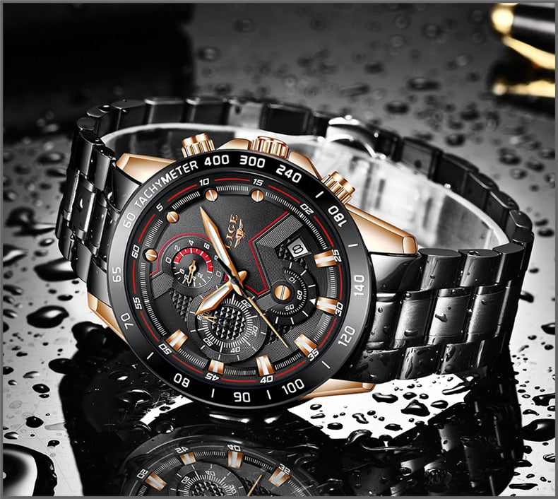 Herren Sportchronograph Edelstahl