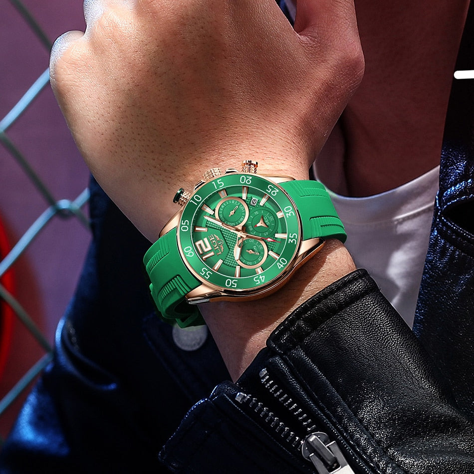 Herren Chronograph Silikon