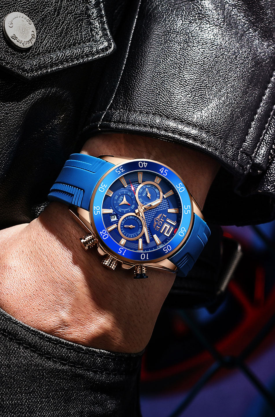 Herren Chronograph Silikon
