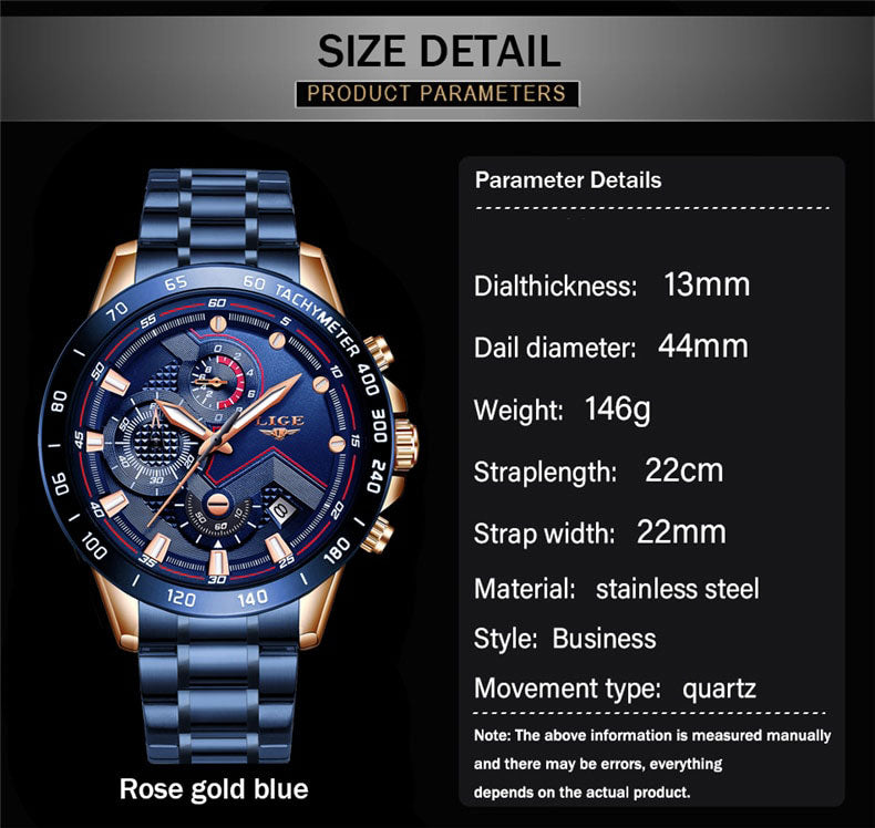 Herren Sportchronograph Edelstahl