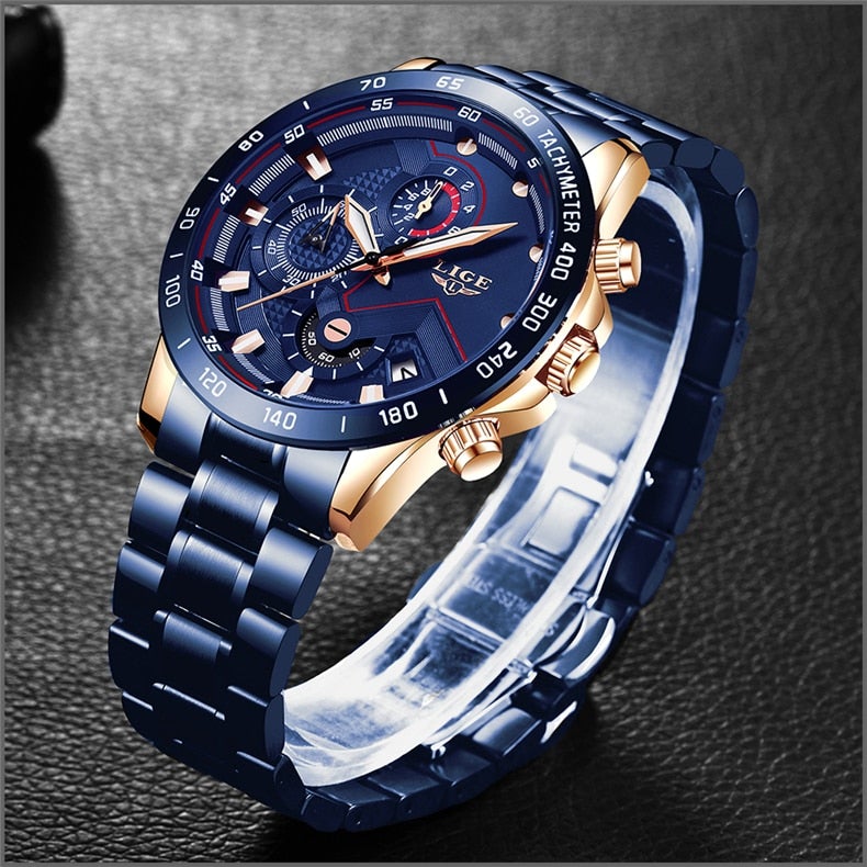 Herren Sportchronograph Edelstahl