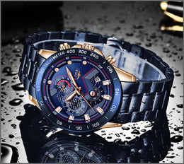 Herren Sportchronograph Edelstahl