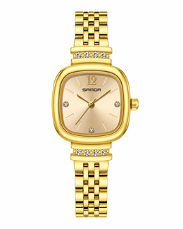 Damen Metallbanduhr Gold