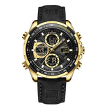 Gold Schwarz Leder