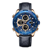 Roségold Blau Leder