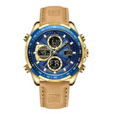Gold Blau Leder